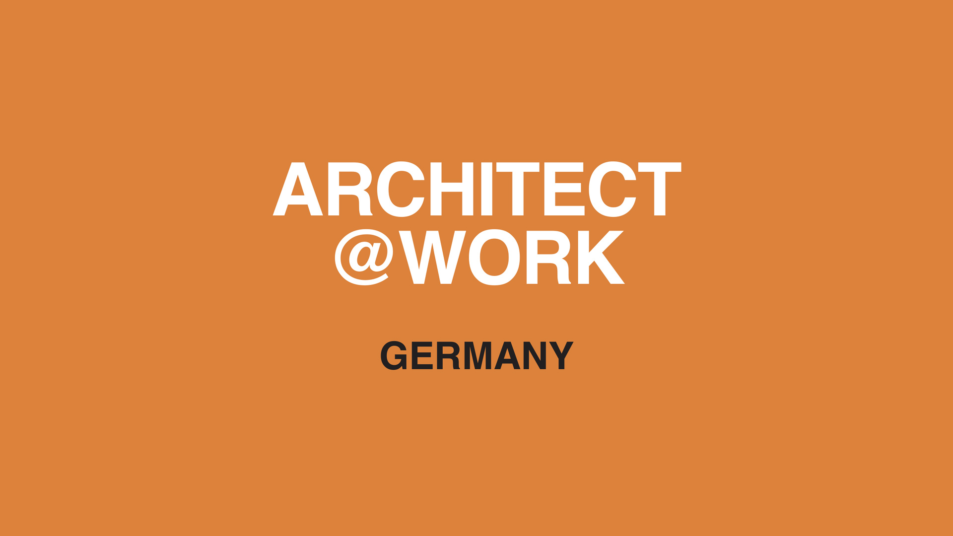 ARCHITECT@WORK GERMANY 2021